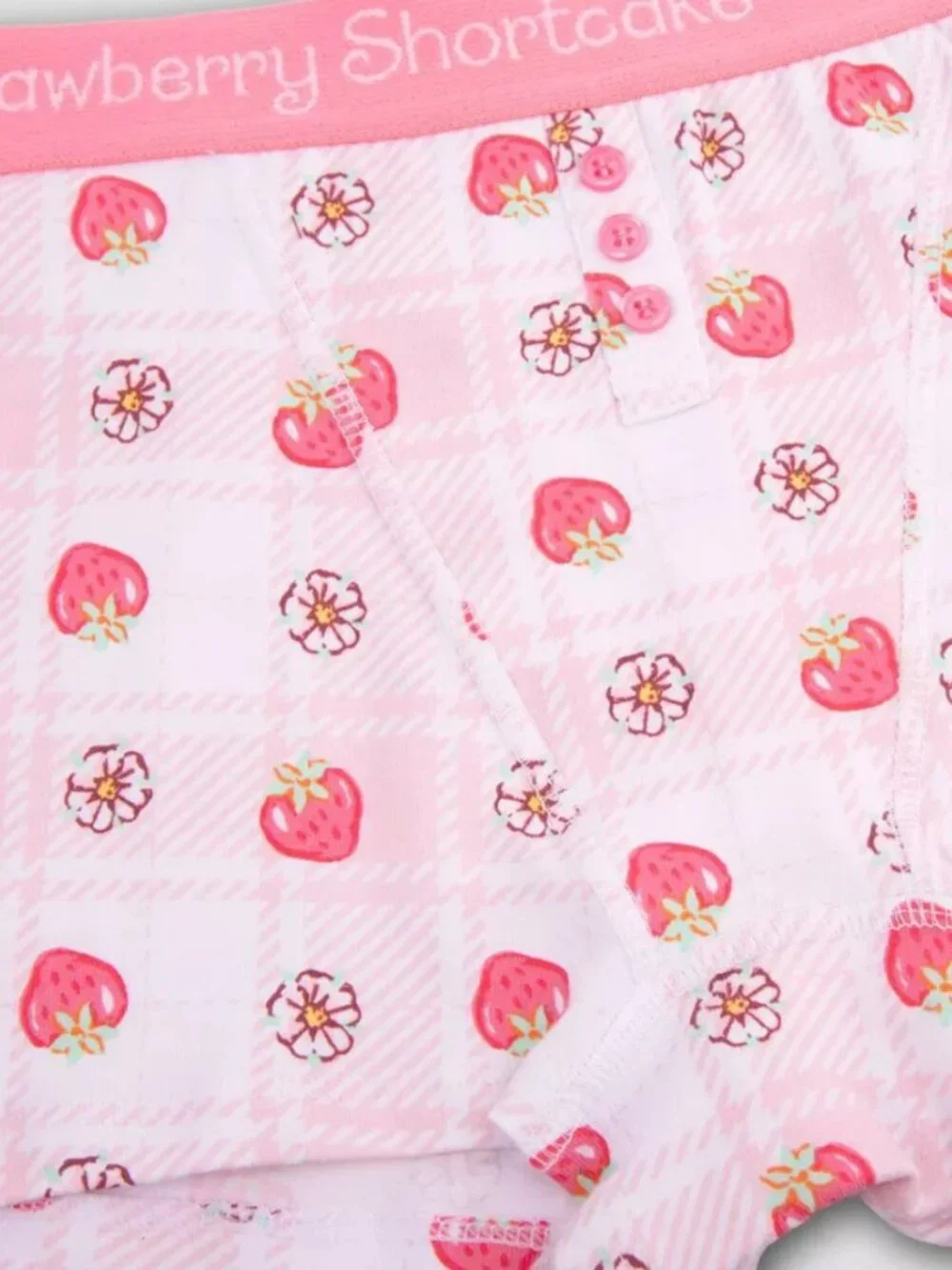 NEW Women's Strawberry Shortcake Pink Medium Cami & Boxer Sleep Set